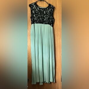 GORHGORH Women Maternity Dress Pleat Stitching Sleeveless Maxi Pregnancy Dress